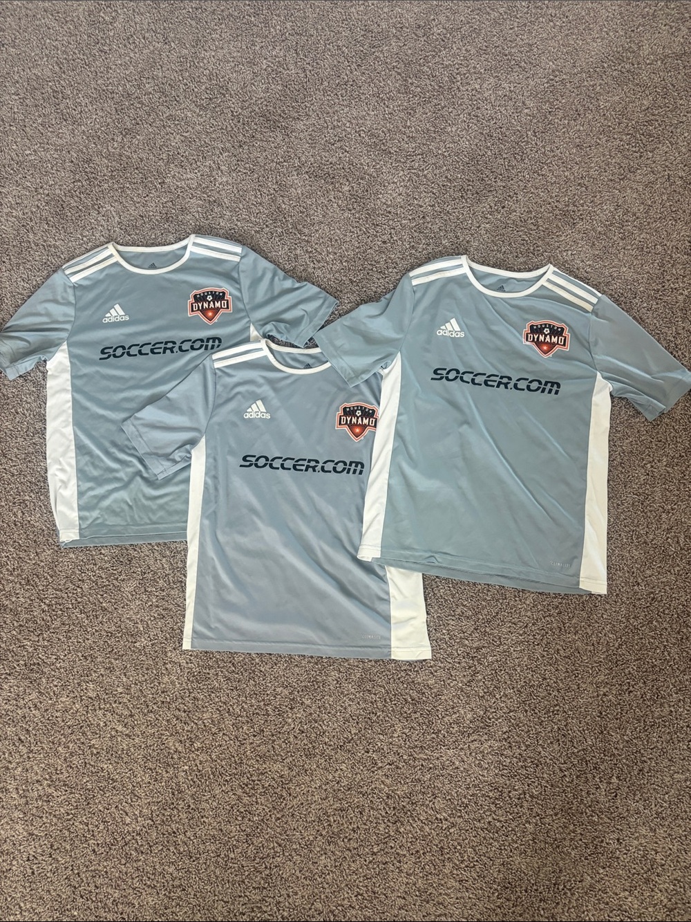 Set of 3 adidas Kids Houston Dynamo Soccer Jersey